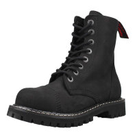 ANGRY ITCH-8-Loch Vintage Schwarz Ranger Armee Leder...
