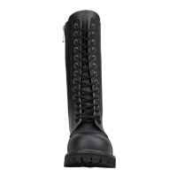 Angry Itch-14-Loch Punk Army Ranger schwarze vegane Stiefel Stahlkappe  EU36-48