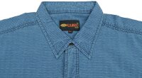 Übergrößen Kurzarm-Herrenhemd KAMRO Blau meliert 8XL