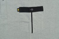 Übergrößen Tolles KAMRO Poloshirt Piqué Grau/Schwarz mit Brusttasche 7XL-12XL