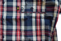 Übergrößen Kurzarm Hemd KAMRO Navy Rot...