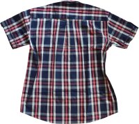 Übergrößen Kurzarm Hemd KAMRO Navy Rot Grau kariert 6XL, 7XL