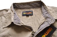SALE Übergrößen Kurzarm Jeanshemd KAMRO Khaki 3XL, 5XL