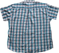 SALE Übergrößen Kurzarm Hemd KAMRO Türkis Navy Weiß kariert 3XL-7XL