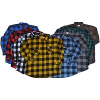 KAMRO Übergrößen Flanell-Hemd im Holzfäller Stil 8 Farben kariert 3XL-14XL