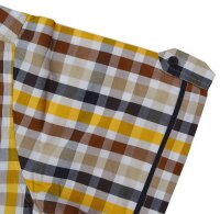 Übergrößen Kurzarm Hemd KAMRO Gelb/Navy/Braun/Weiß kariert 7XL