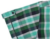 Übergrößen Kurzarm Hemd KAMRO Grün/Türkis/Weiß kariert 3XL-7XL