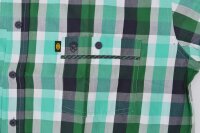 Übergrößen Kurzarm Hemd KAMRO Grün/Türkis/Weiß kariert 3XL-7XL