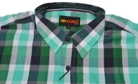 Übergrößen Kurzarm Hemd KAMRO Grün/Türkis/Weiß kariert 3XL-7XL