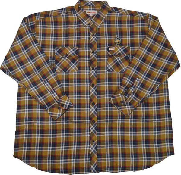 Übergrößen Herren(jeans)hemd KAMRO Rot/Weiß/Blau/Beige kariert 8XL