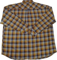 Übergrößen Herren(jeans)hemd KAMRO Rot/Weiß/Blau/Beige kariert 8XL