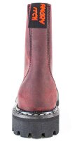ANGRY ITCH-8-Loch Vintage Bordeaux Ranger Leder Stiefel Stahlkappe  EU36-48