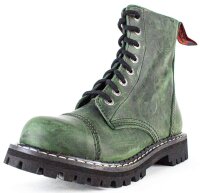 ANGRY ITCH-8-Loch Vintage Grün Ranger Armee Leder...