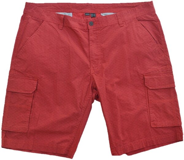 Übergrössen modische Cargobermudashort rot/schwarz XXL-7XL