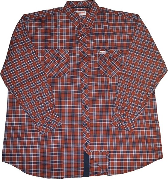 Übergrößen Herren-Karo-Hemd Rostbraun/Blau/Weiß/Schwarz 9XL