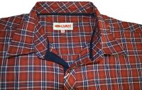 Übergrößen Herren-Karo-Hemd Rostbraun/Blau/Weiß/Schwarz 9XL