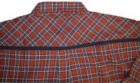 Übergrößen Herren-Karo-Hemd Rostbraun/Blau/Weiß/Schwarz 9XL