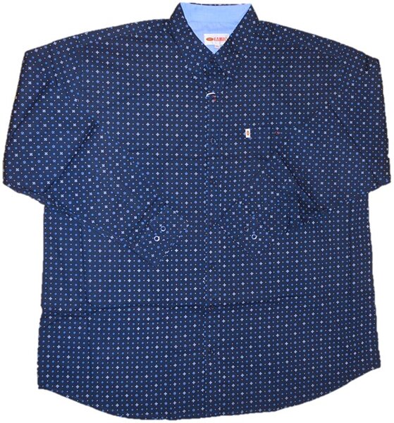 Übergrößen Herrenhemd KAMRO Navy mit Print 3XL-10XL