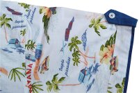 Übergrößen Kurzarm-Herren-Hawaiihemd KAMRO Weiß/Bunt 5XL-14XL