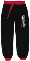 Übergrössen  Jogginghose Lavecchia leichte Sommerqualität Schwarz od Schwarz/Rot