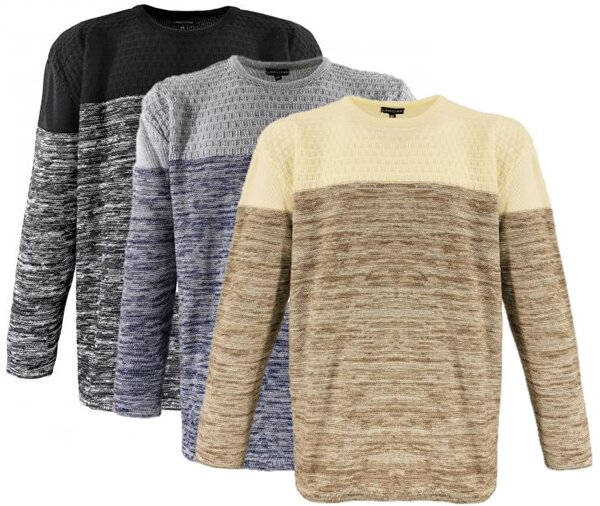 Übergrössen Schicker Strickpullover LAVECCHIA in 3 Farben LV 499