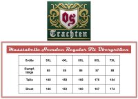 Übergrößen OS Trachten Kurzarmhemd mit Trachten-Stickerei Paspeltasche 3XL-6XL