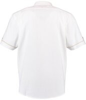 Übergrößen OS Trachten Kurzarmhemd Weiß Leistenstickerei Brusttasche 3XL-7XL