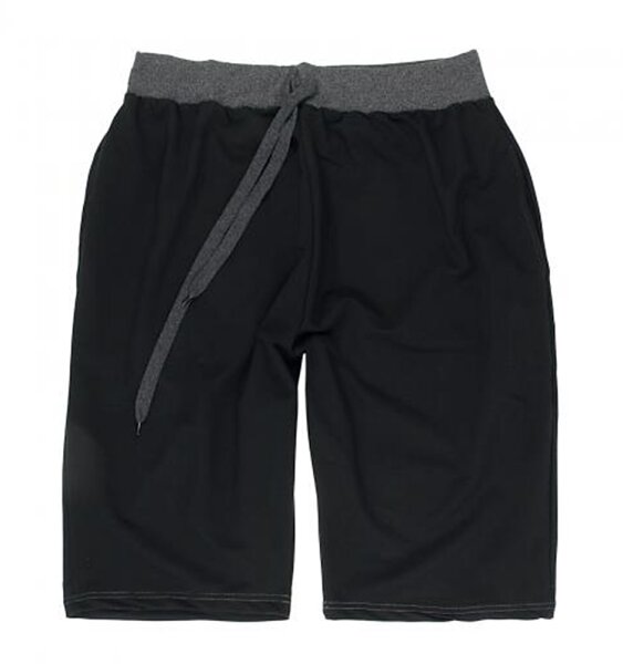 Übergrössen modische Bermudashort Lavecchia Schwarz / Anthrazit 4XL - 8XL