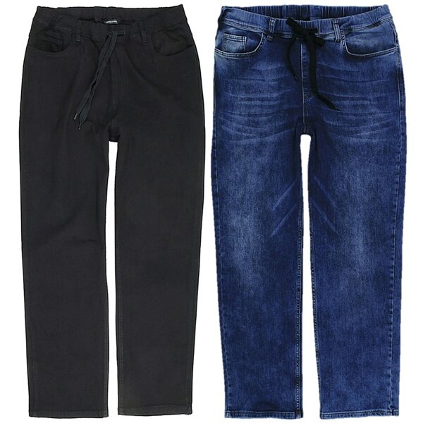 Übergrössen Top Jeans von LAVECCHIA LV-502 Schwarz und Blau